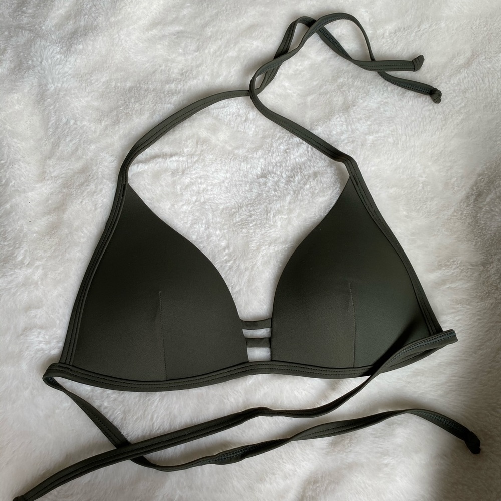Victoria Secret Army Green Swim Top